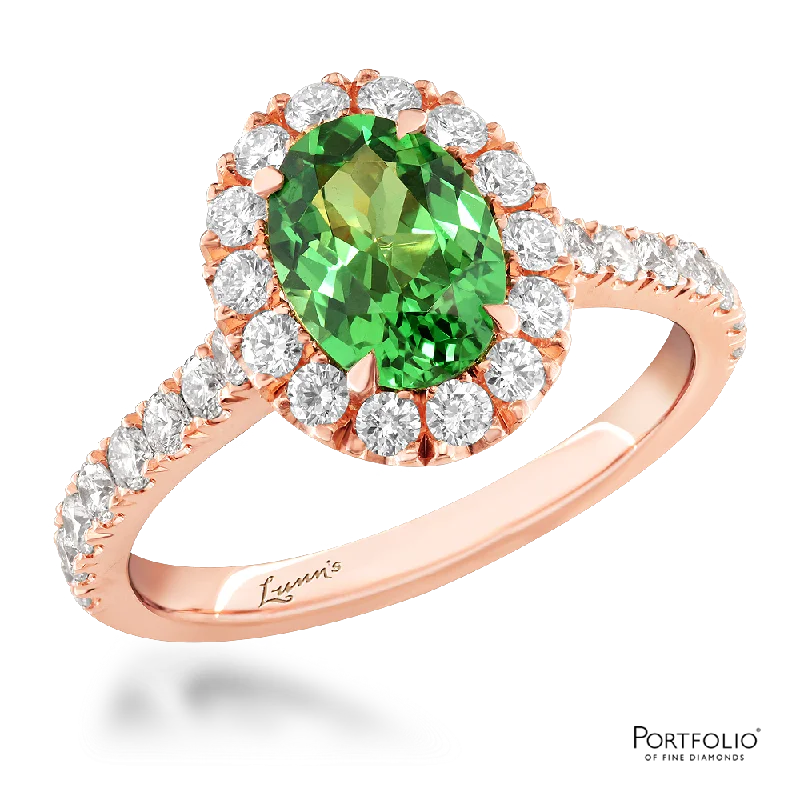 Cluster 1.30ct Tsavorite Rose Gold Ring