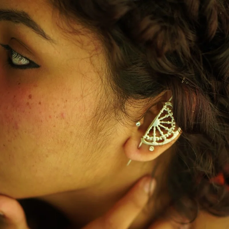 drop earrings for women -Aangan Teeli Earcuff