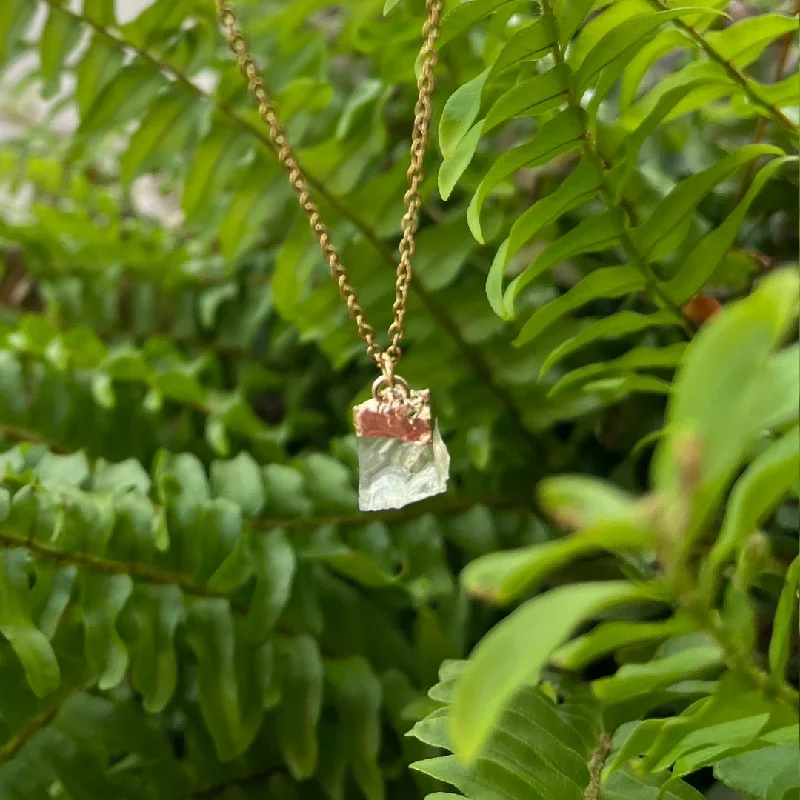 men's style necklaces for women -Raw Crystal Necklace - Citrine