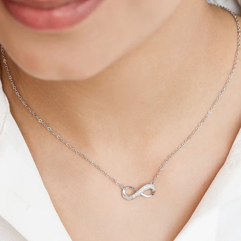 statement necklaces for women -Infinity 925 Silver Necklace