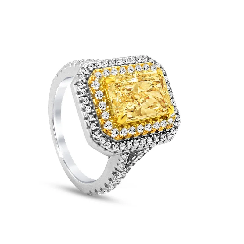 fashion engagement rings -Siena Canary Ring