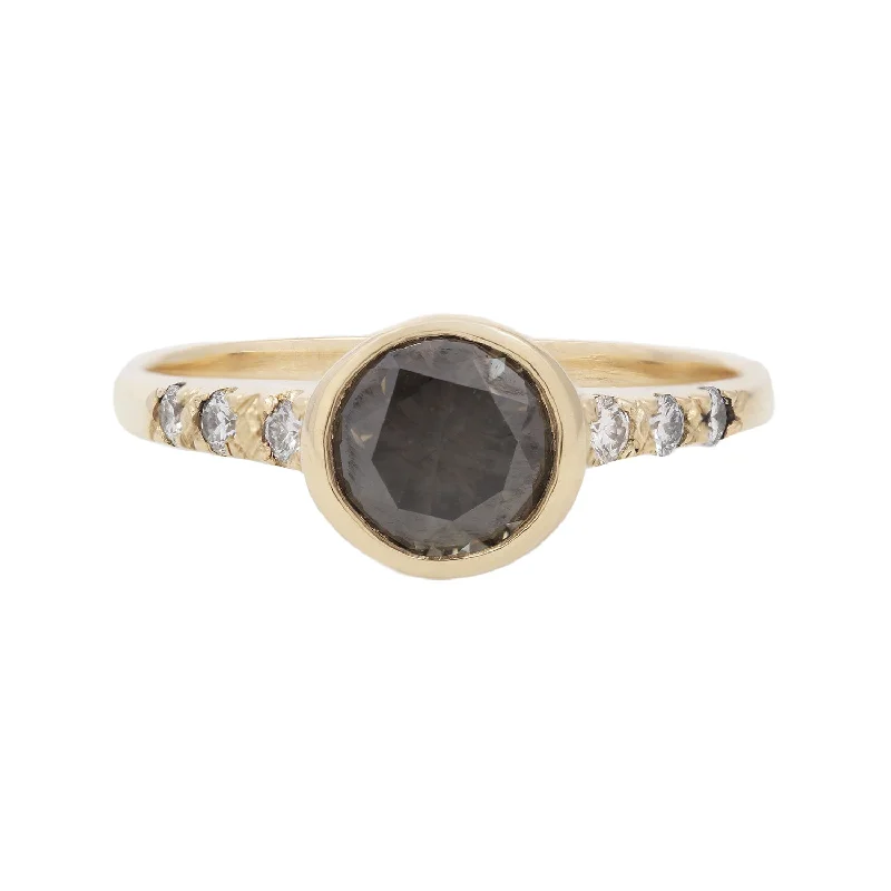 sapphire rings for women -ALICE RING / BLACK DIAMOND