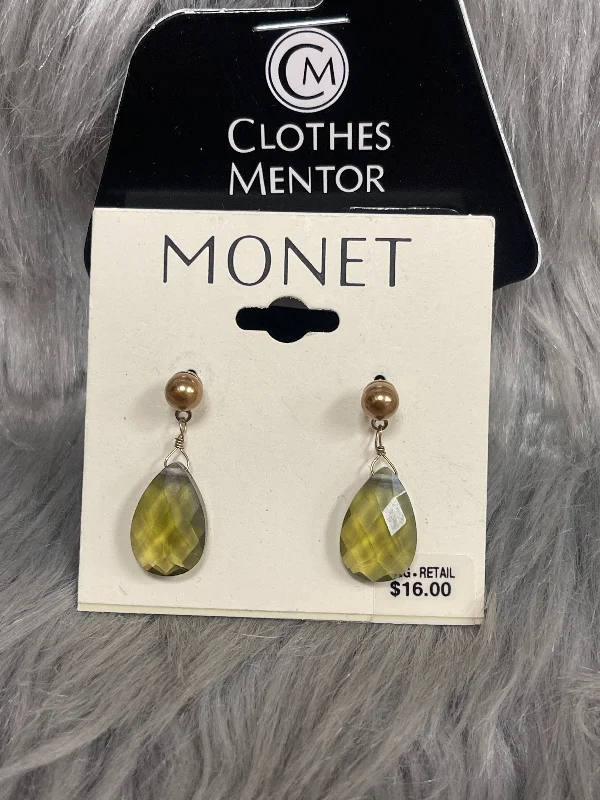 women's gold earrings -Earrings Dangle/drop By Monet