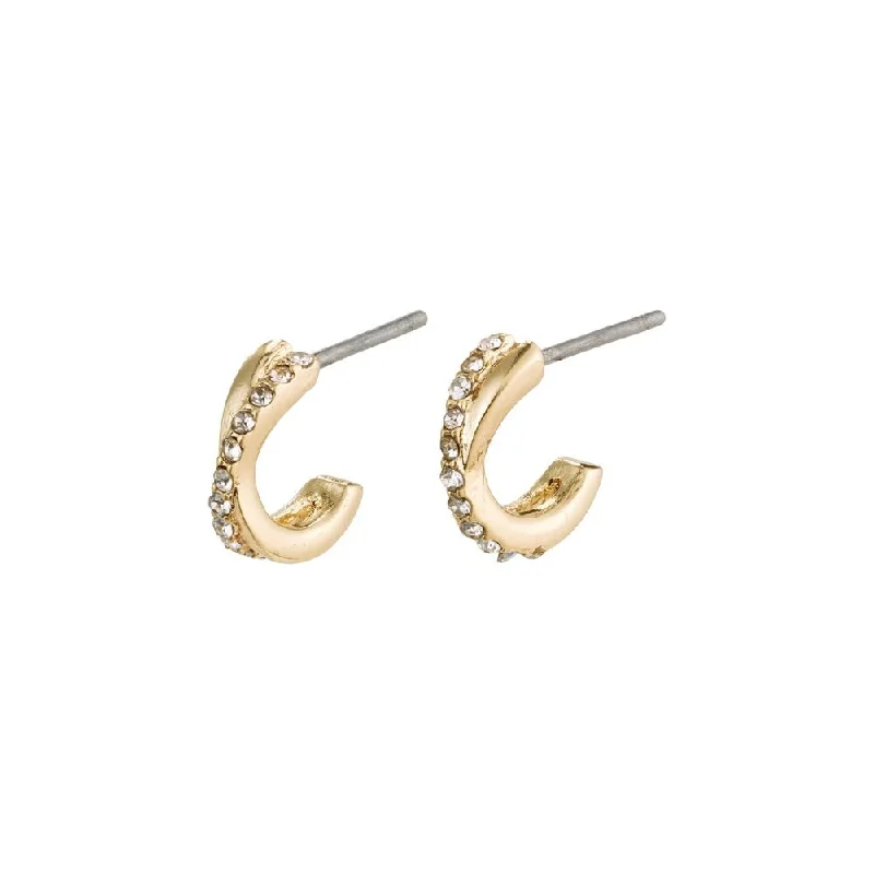 custom earrings for women -Anouk Gold Plated Crystal Studs