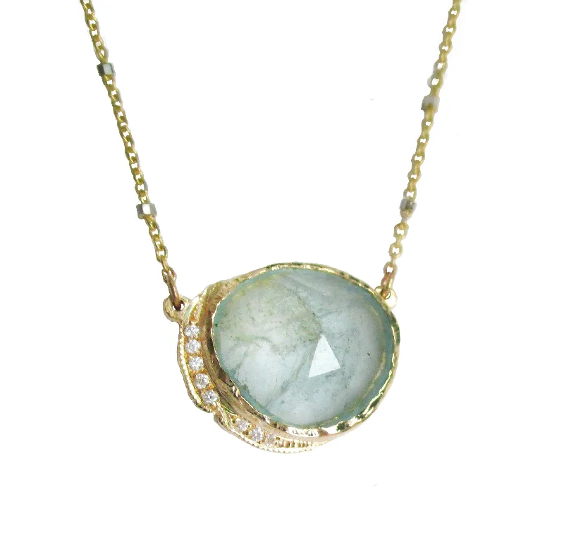 chunky necklaces for women -Aquamarine Hidden Cove Necklace