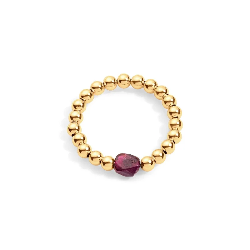 unique necklaces for women -Gold Filled Gemstone Ring