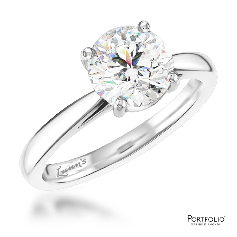 Solitaire 1.51ct G SI1 Diamond Platinum Ring