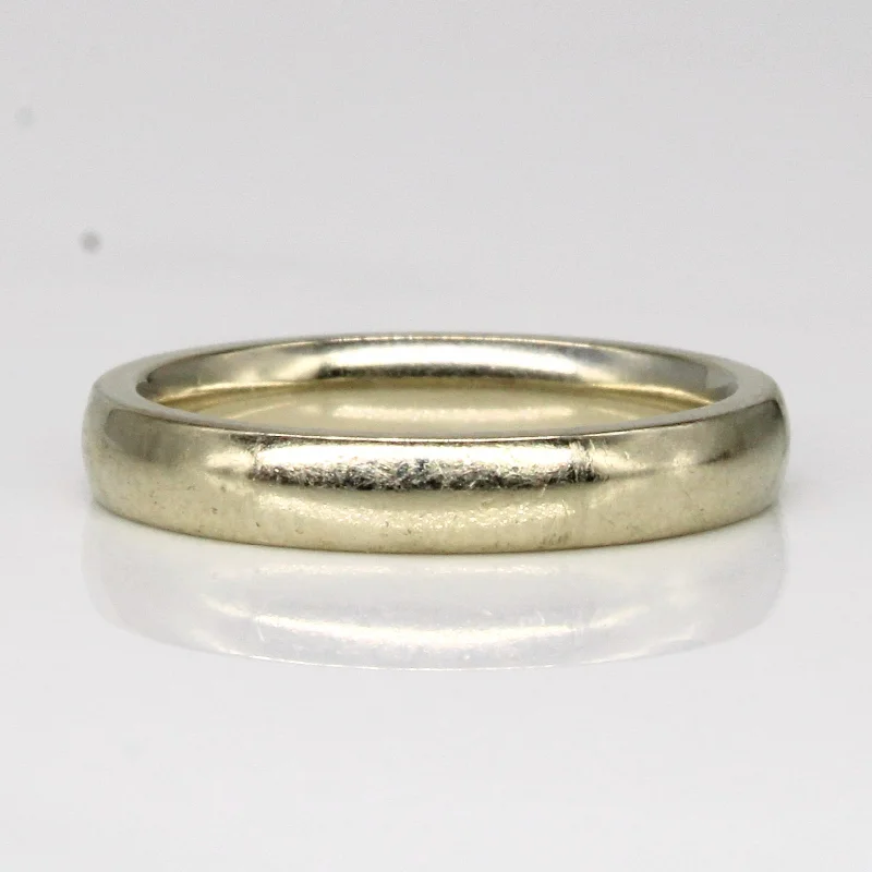 'Birks' 18k White Gold Wedding Band | SZ 4.75 |