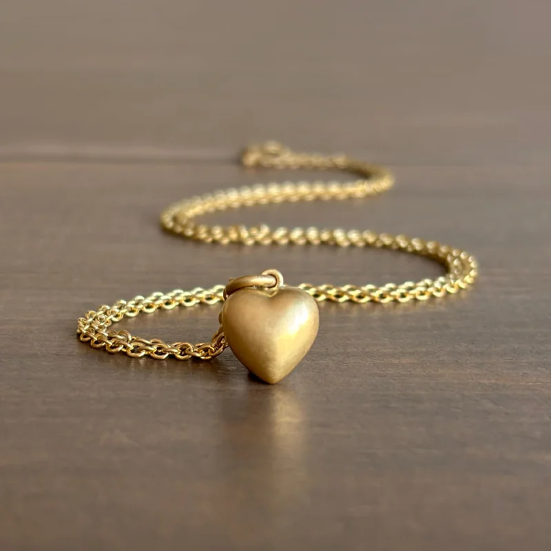 fashion statement necklaces for women -Gold Nugget Sweetheart Pendant