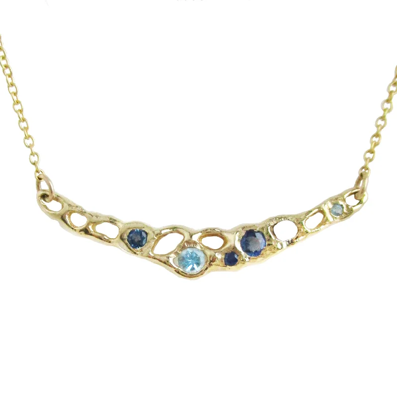 delicate pearl necklaces for women -Tide Pool Blue Necklace