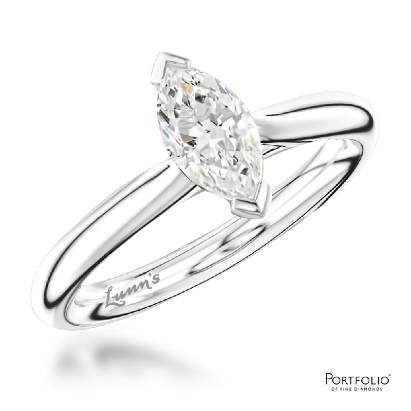 Solitaire 0.50ct F VS2 Diamond Platinum Ring