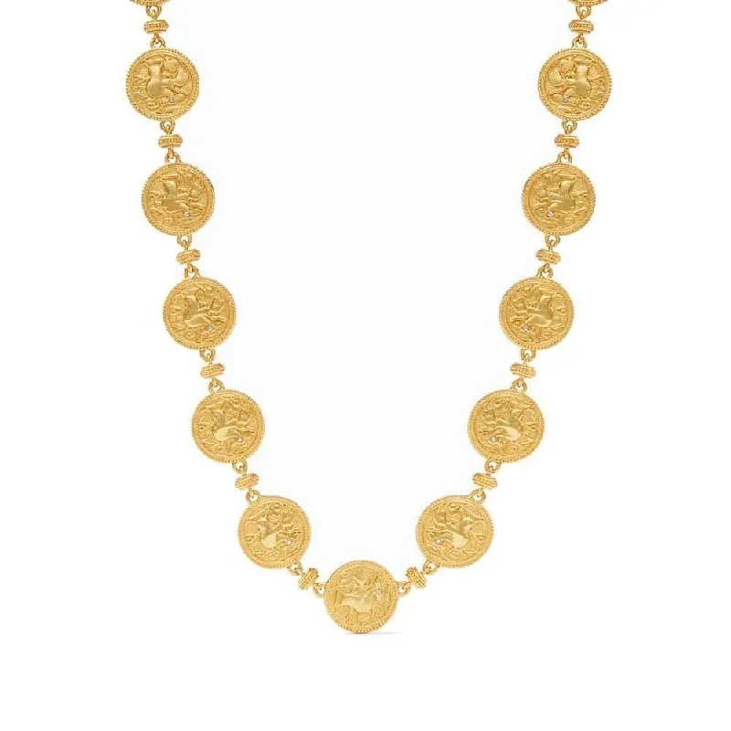 luxury gold necklaces for women -Coin Double Sided Necklace