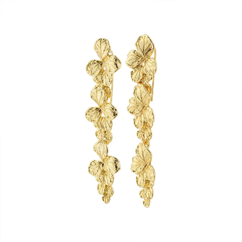 wedding earrings for women -Echo Gold Plated Earrings