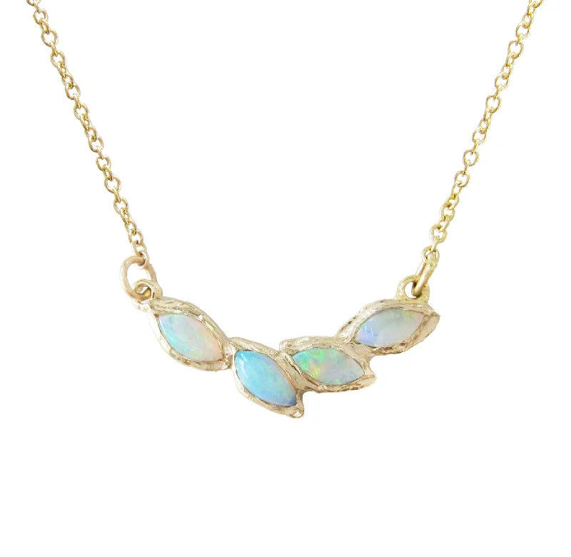 birthstone necklaces for women -Petal Opal Necklace