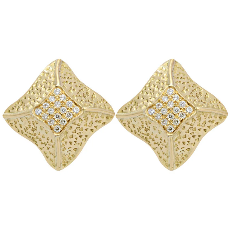 evening earrings for women -Earrings-Diamond