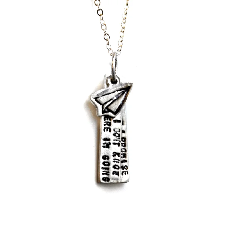 short necklaces for women -David Bowie Quote Necklace