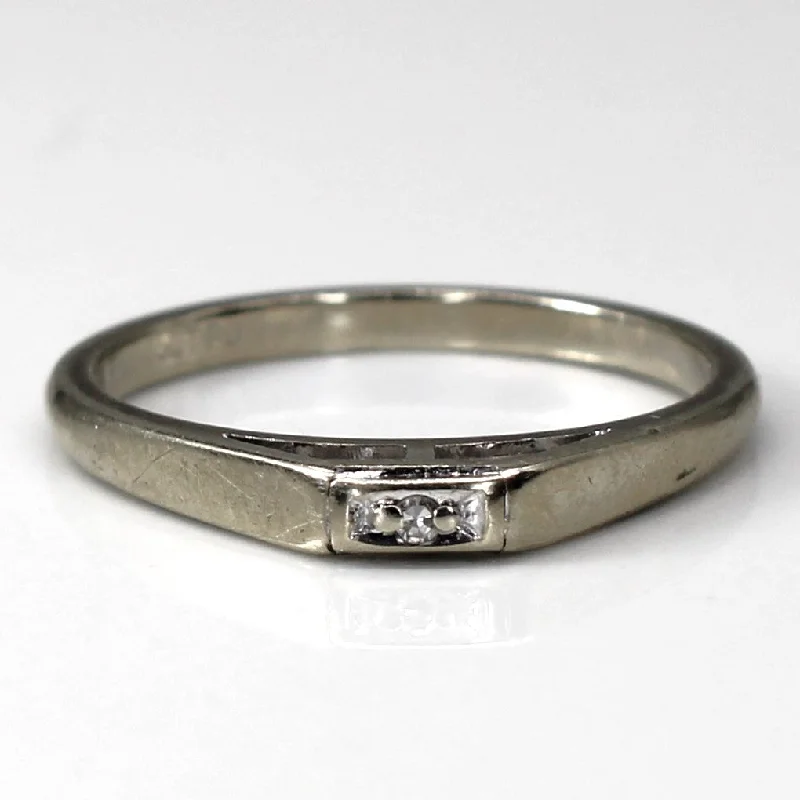 Diamond White Gold Ring | 0.005ct | SZ 6 |