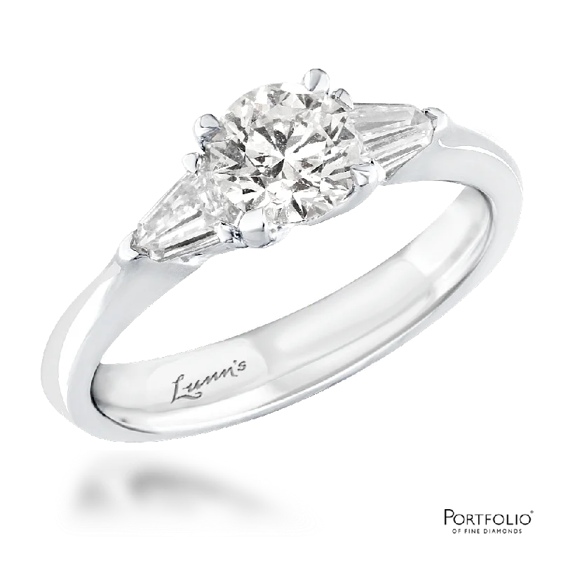 Three Stone 0.50ct H SI2 Diamond Platinum Ring