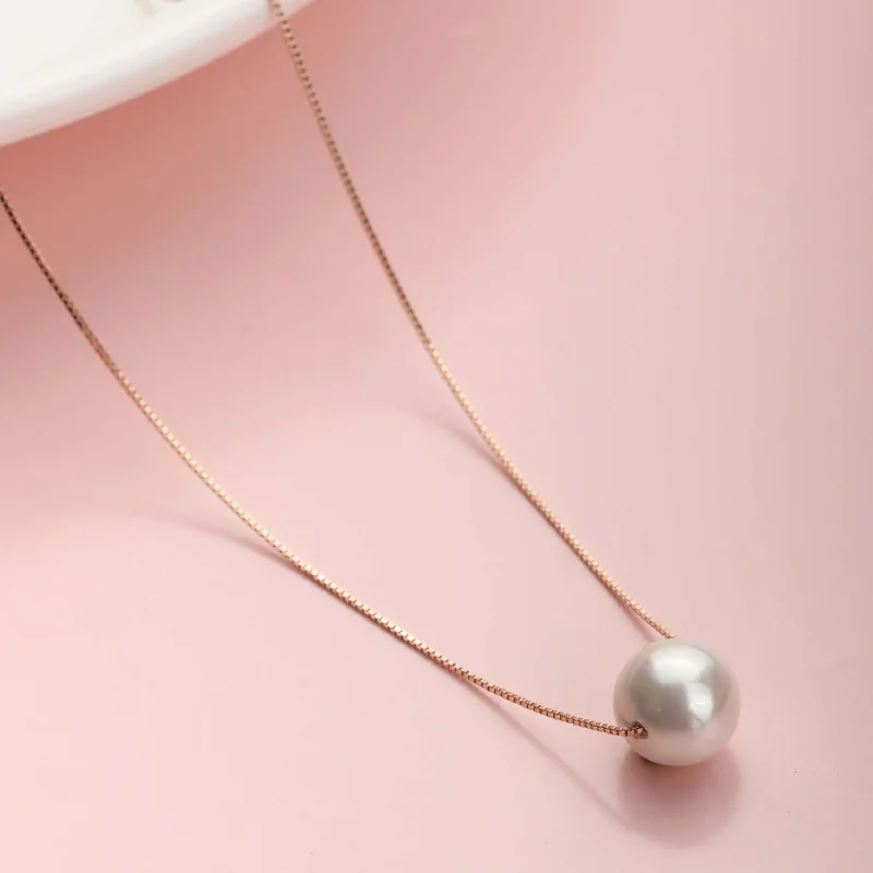 fashion choker necklaces -Stunning Pearl 925 Silver Necklace