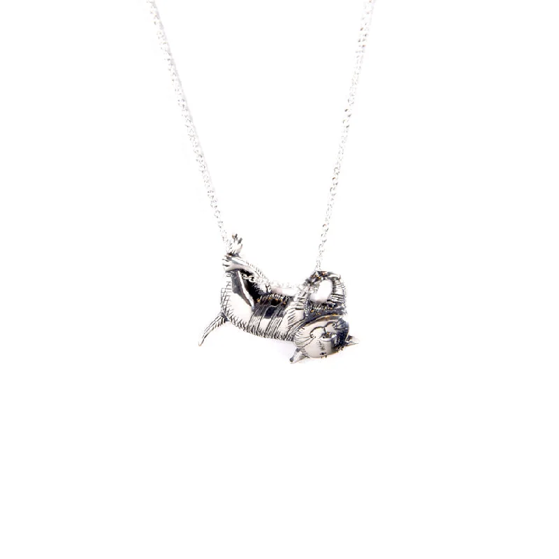 minimalist necklaces for women -Dangling Cat Necklace