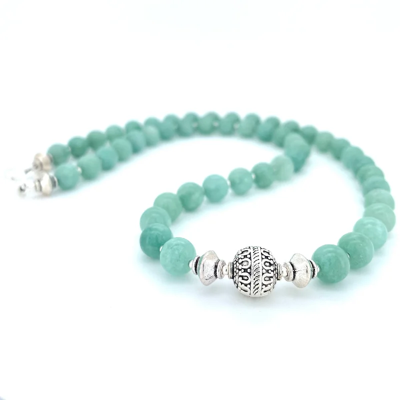 butterfly necklaces for women -SHORT Jade & Silver BEADED NECKLACE