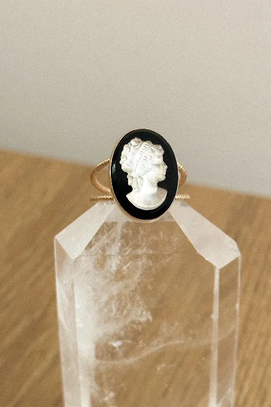 rose gold rings for women -Clarabelle Cameo Ring