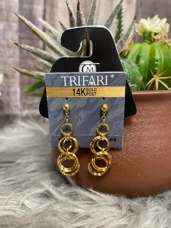 multi-colored earrings for women -Earrings Dangle/drop By Trifari