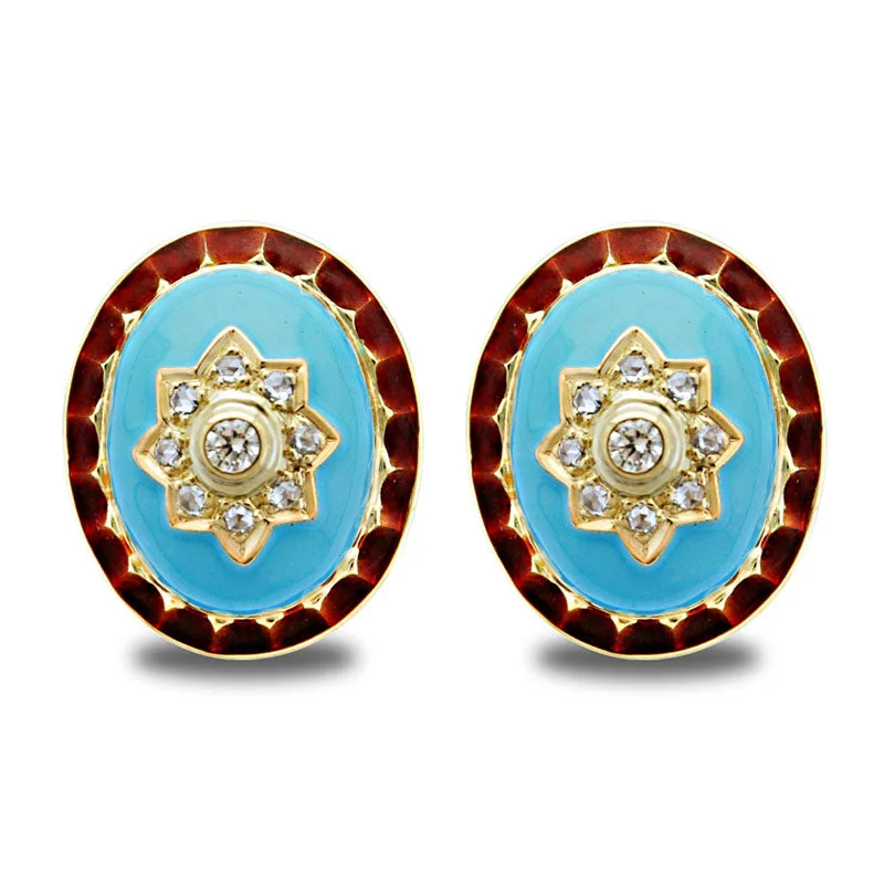 vintage earrings for women -Earrings -Diamond (Enamel)