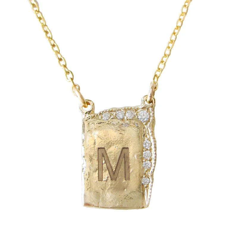 stylish necklaces for women -Reflection Monogram Necklace