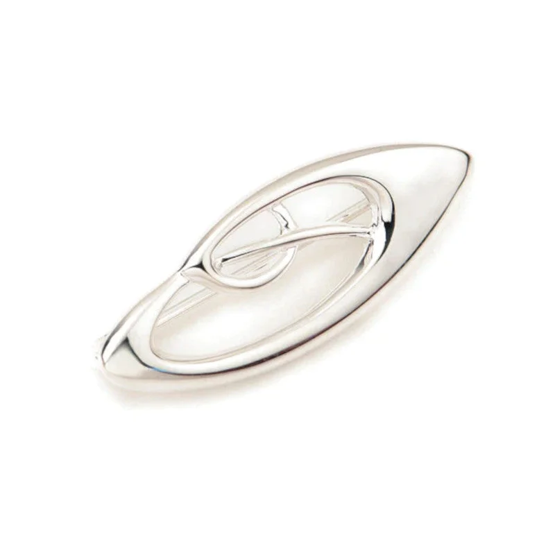 geometric brooches for women -Celtic Sterling Silver Brooch - B533