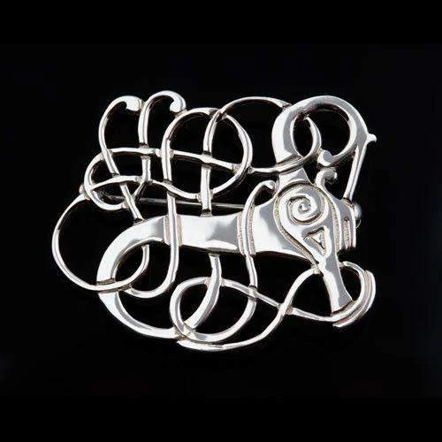 modern style brooches -Sterling Silver or Gold Nordic Brooch - B30