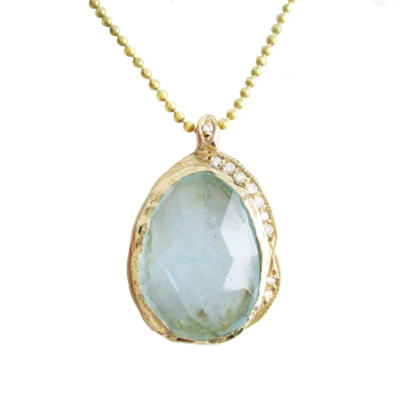 dainty gold necklaces for women -Aquamarine Hidden Cove Necklace