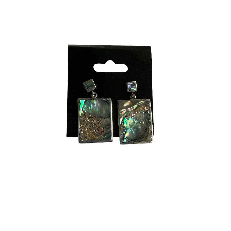 fashion statement earrings -Earrings Sterling Silver By Abalone Stone