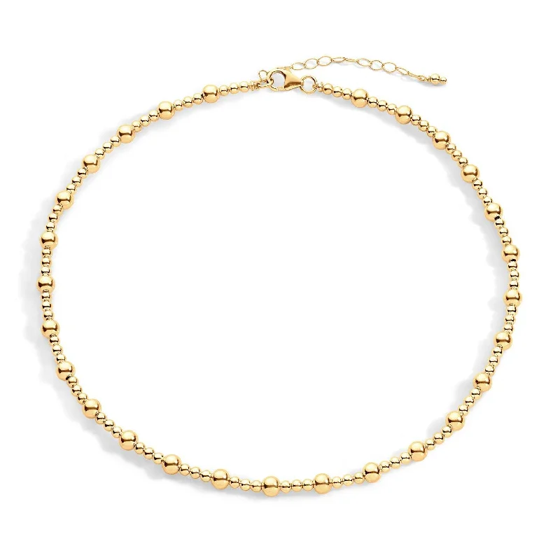 minimalist gold necklaces for women -Ava Gold Filled Pattern Necklace