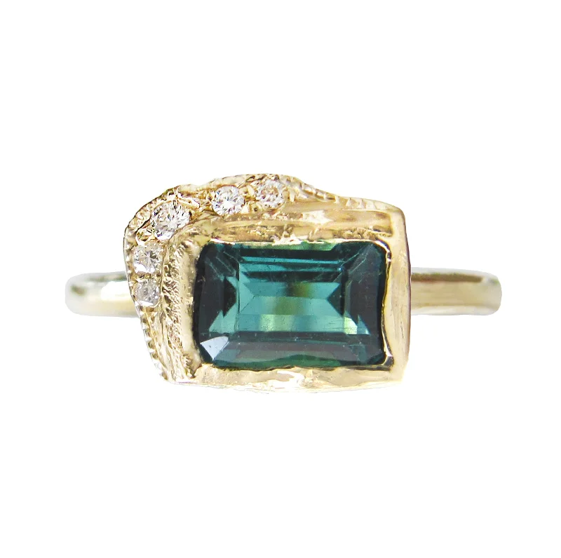 dainty gold necklaces for women -Reflection EW Green Tourmaline Ring