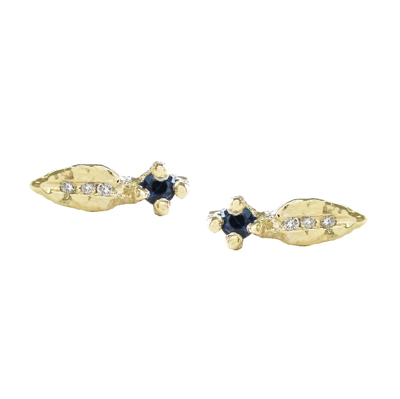 statement necklaces for women -Sprout Sapphire Stud