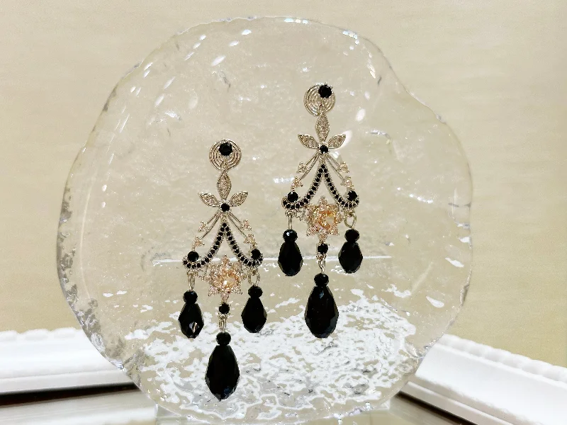 drop earrings for women -Maya Chandelier Clip-on Earrings