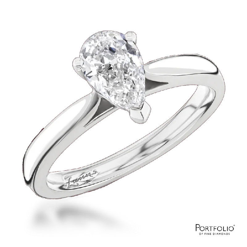 Solitaire 0.70ct D SI2 Diamond Platinum Ring