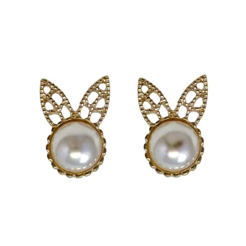 big stud earrings for women -Bunny Pearly Stud Earrings By Unbranded