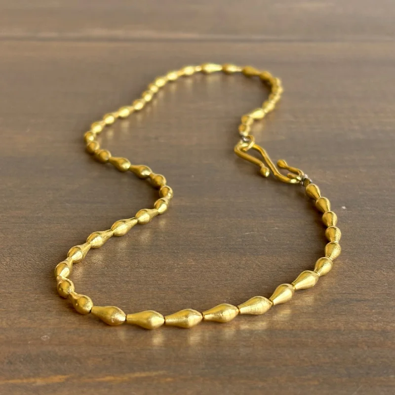 luxury gold necklaces for women -20k Gold Pod Necklace