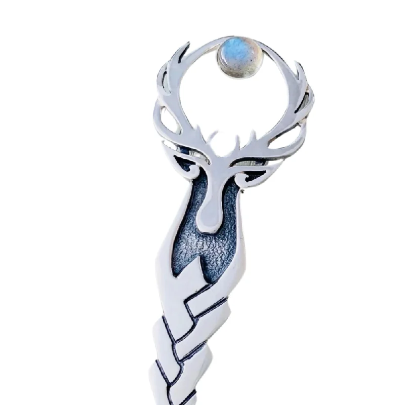 lapel brooches for women -Highland Stag Kilt Pin.