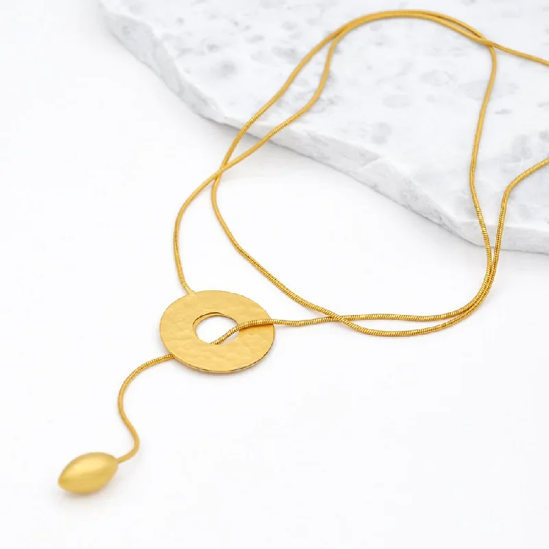 infinity pendant necklaces -Aja Lariat Necklace