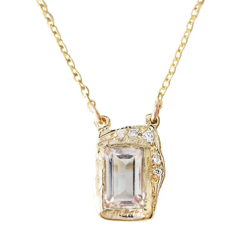 gemstone necklaces for women -Reflection Morganite Necklace