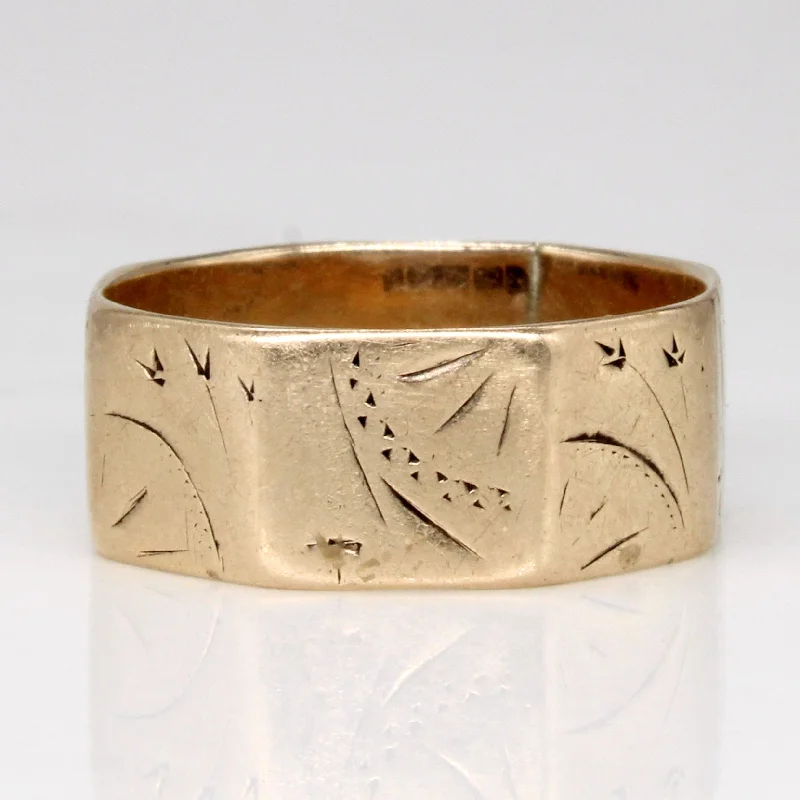 Vintage Pseudo Hallmarked 10k Yellow Gold Ring | SZ 5.75 |