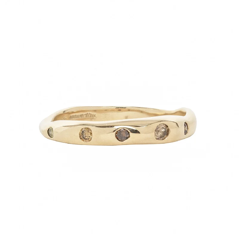 eternity rings for women -HART RING / GOLD & MULTI-COLORED DIAMONDS