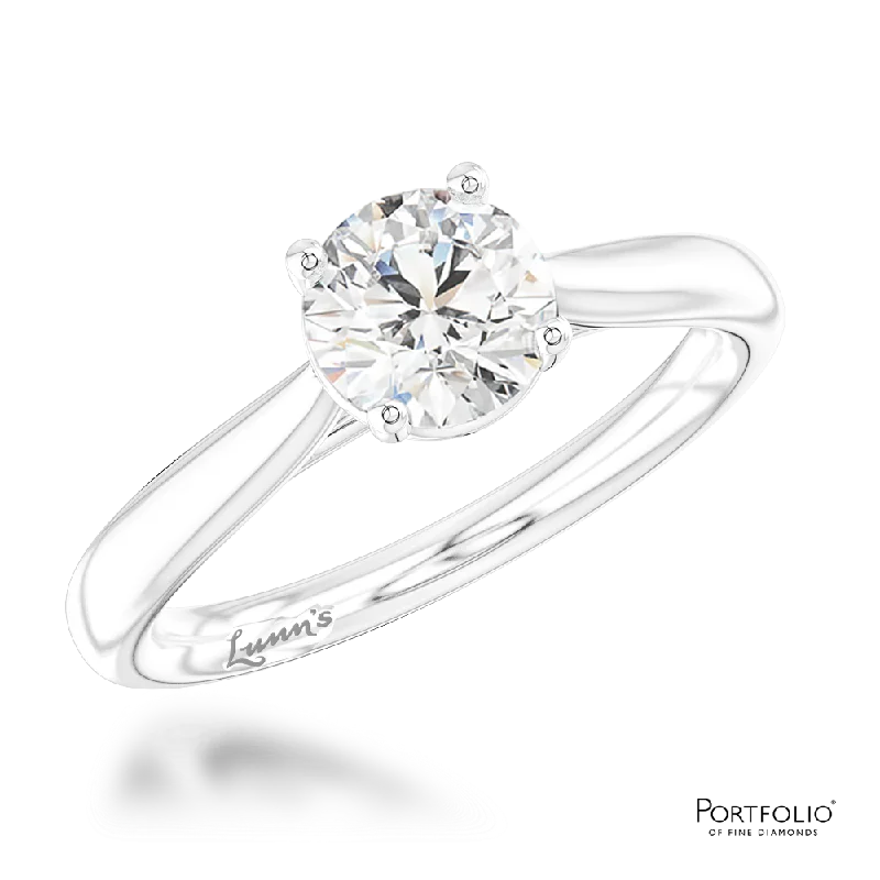 Solitaire 0.70ct G SI2 Diamond Platinum Ring