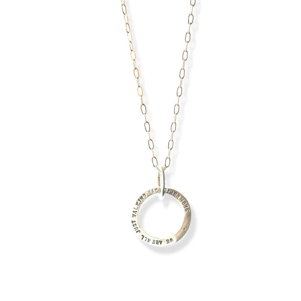 personalized heart necklaces -Ram Dass Circle Necklace