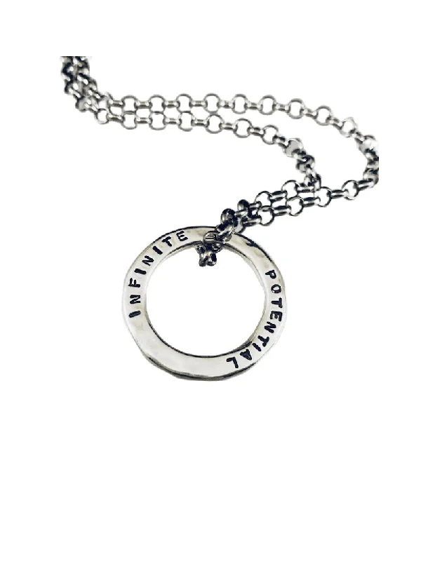 diamond necklaces for women -Infinite Potential or Live Your Dreams Hammered Necklace