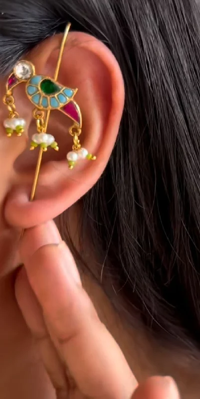 simple diamond earrings -Pari Ear Cuffs