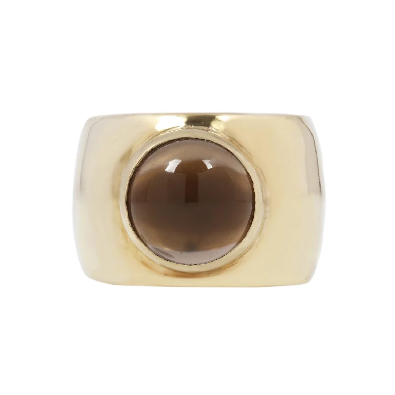 custom rings for women -CIGAR BAND BEZEL RING / BRONZE